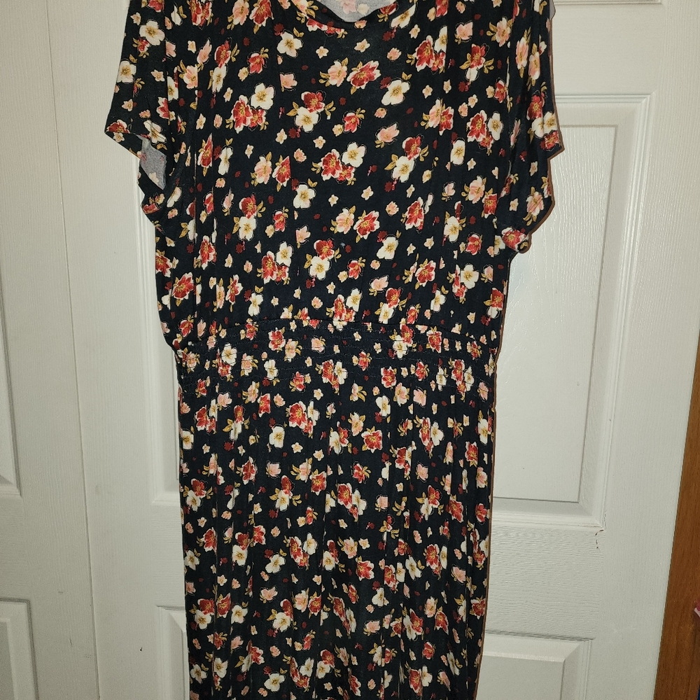Floral jersey dress